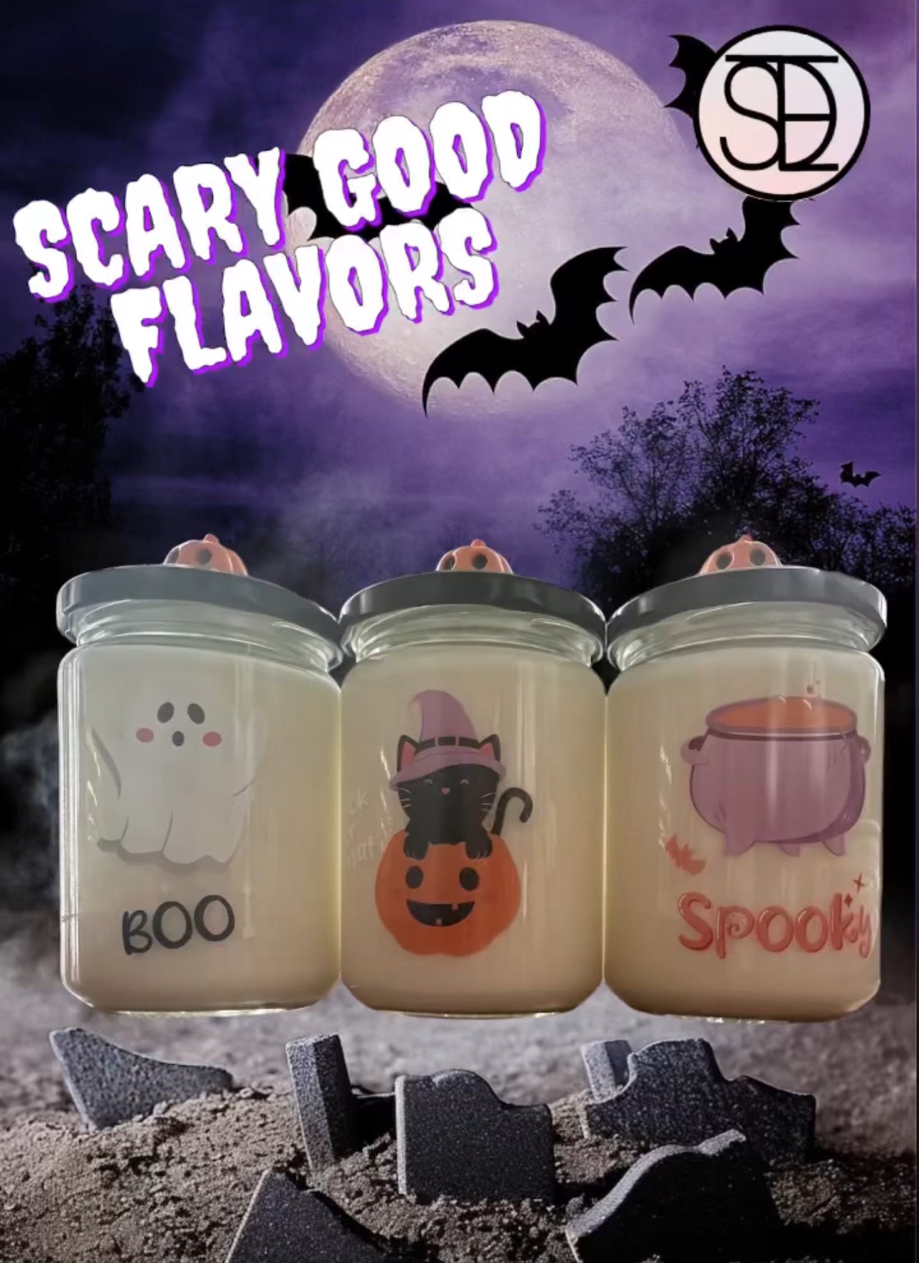 Vela Aromática de Cera de Soya edición Halloween 🎃👻