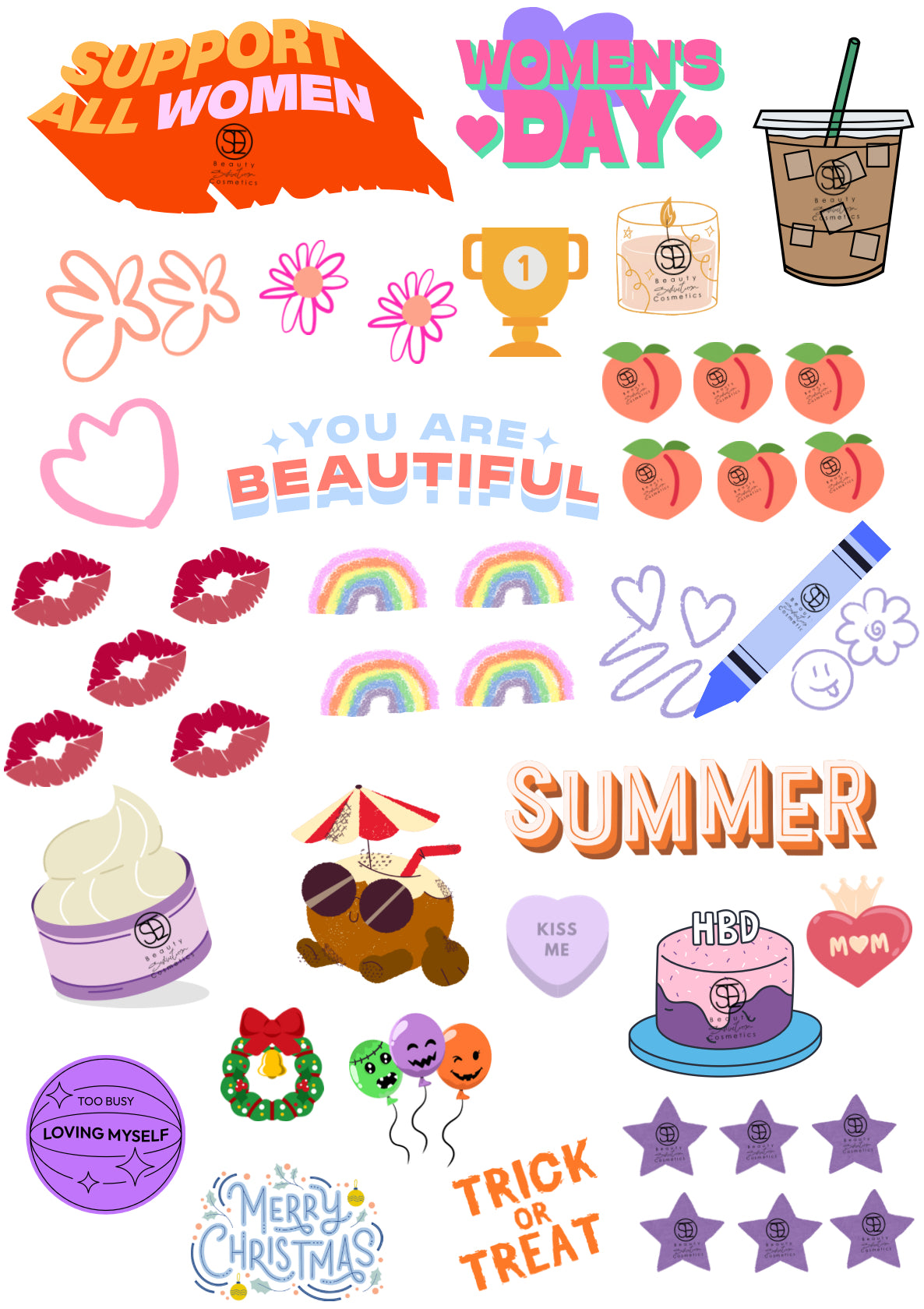 Plantilla de stickers💜🧖🏽♀️💅🏽💋